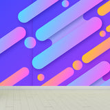 Abstract Pattern Mural Decal Fictional Non-Woven Textured Wall Decor in Pastel Color