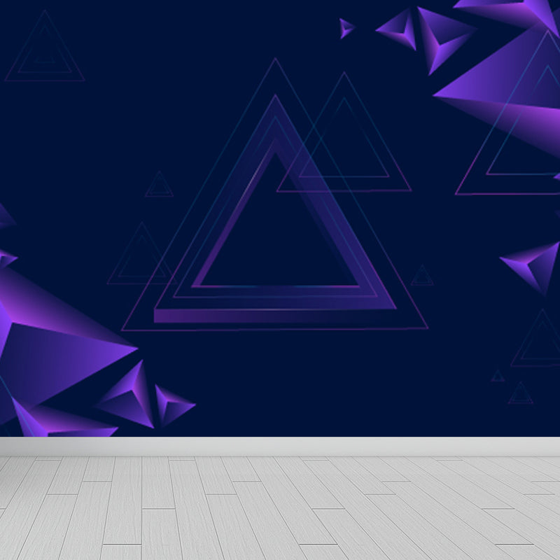 Home Decor Abstract Pattern Mural Wallpaper Customized Sci-Fi Wall Covering for Kitchen Dark Purple Clearhalo 'Wall Decor' 'Wall Mural' 1807743