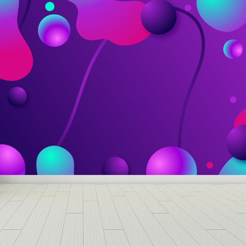 Home Decor Abstract Pattern Mural Wallpaper Customized Sci-Fi Wall Covering for Kitchen Purple Clearhalo 'Wall Decor' 'Wall Mural' 1807748