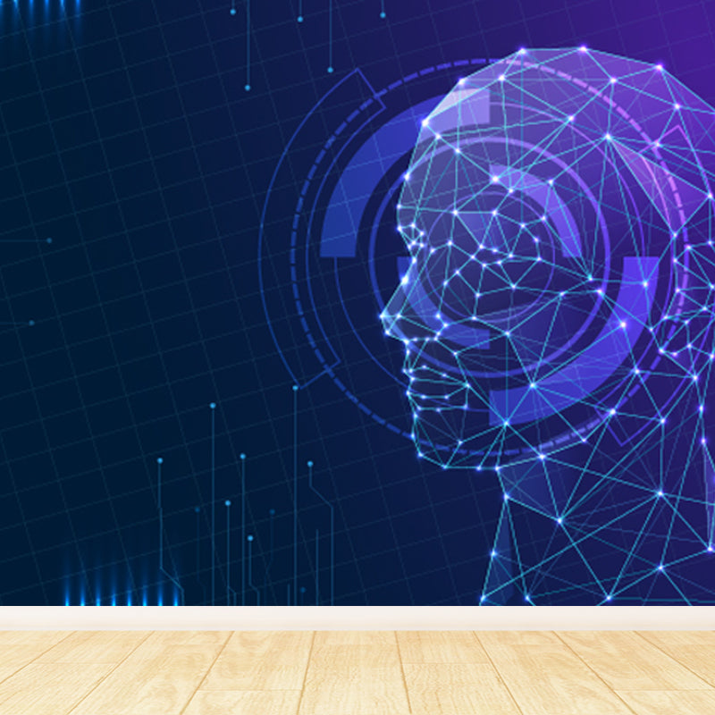 Home Decor Abstract Pattern Mural Wallpaper Customized Sci-Fi Wall Covering for Kitchen Clearhalo 'Wall Decor' 'Wall Mural' 1807760