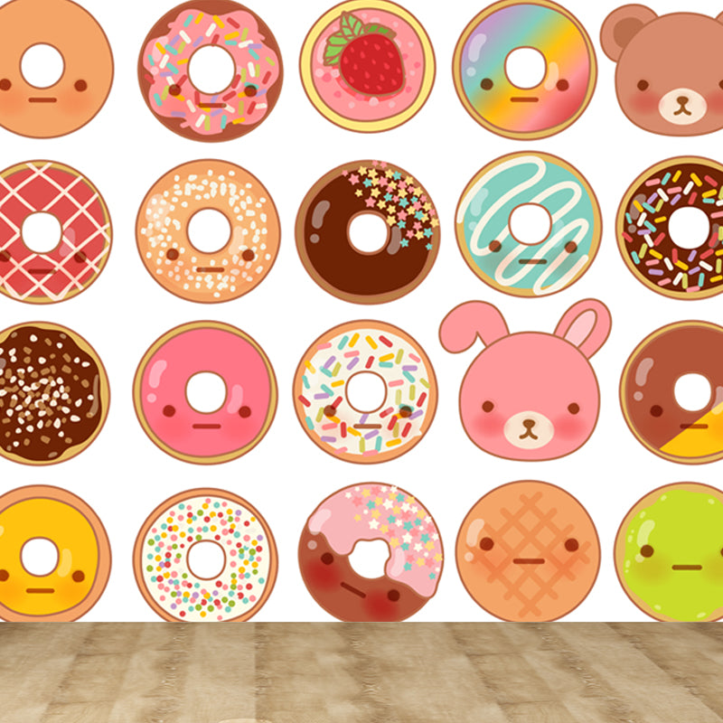 Stain-Proof Cartoon Foods Print Mural Non-Woven Children's Art Wall Decor for Kids Room Clearhalo 'Wall Decor' 'Wall Mural' 1807769