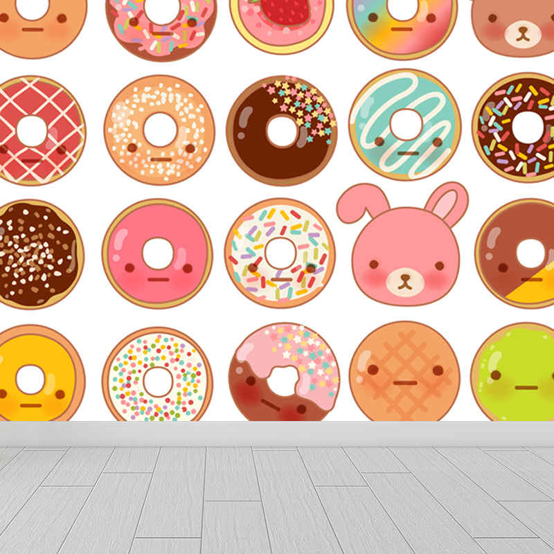 Stain-Proof Cartoon Foods Print Mural Non-Woven Children's Art Wall Decor for Kids Room Clearhalo 'Wall Decor' 'Wall Mural' 1807770