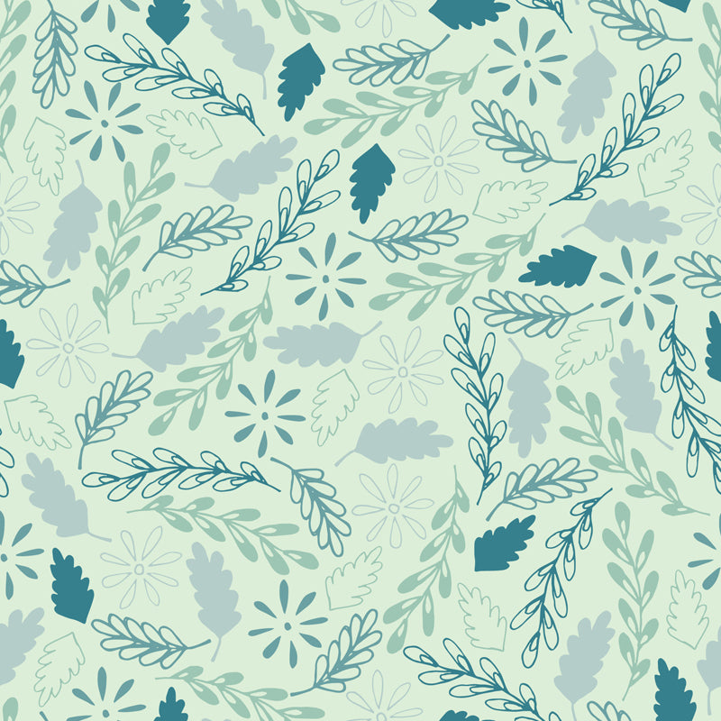 Botanical Print Mural Wallpaper Pastel Color Contemporary Wall Covering for Bedroom Clearhalo 'Wall Decor' 'Wall Mural' 1807796