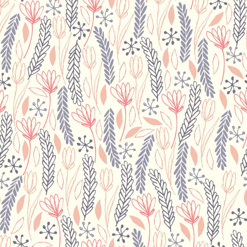 Modern Leaves Mural Decal Light Color Stain Resistant Wall Covering for Bathroom Clearhalo 'Wall Decor' 'Wall Mural' 1807841