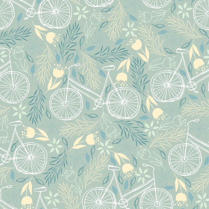 Illustration Leaves Pattern Wall Mural for Living Room, Pastel Color, Personalized Clearhalo 'Wall Decor' 'Wall Mural' 1807866