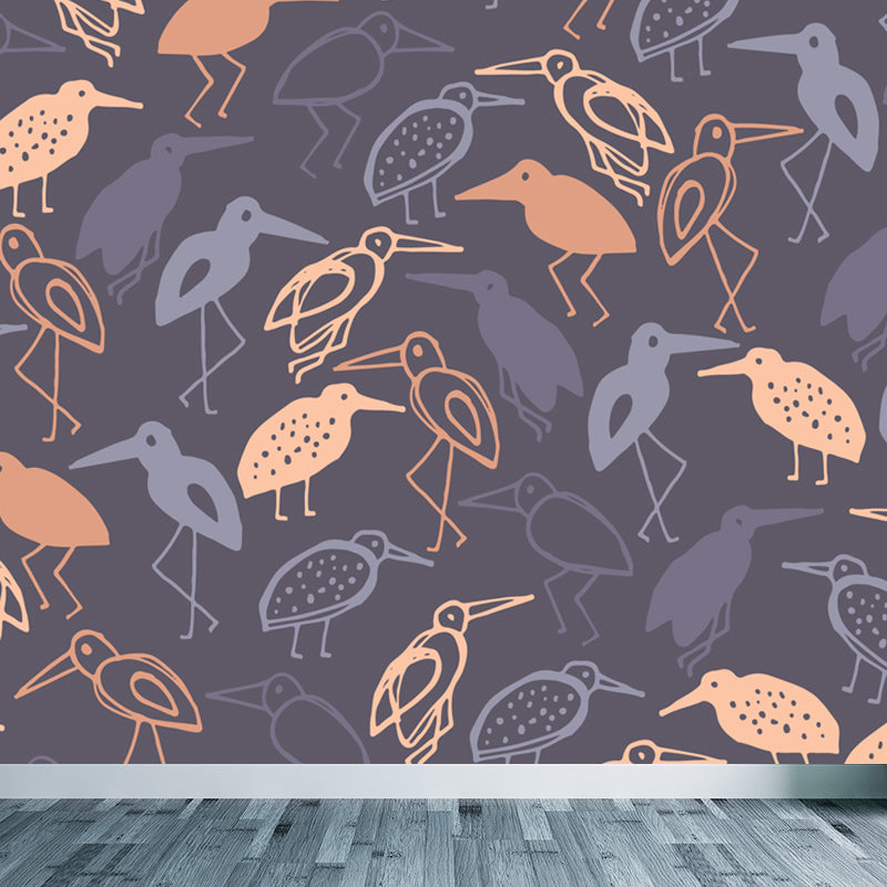 Extra Large Animals Print Mural Soft Color Non-Woven Wall Art for Home Decor, Personalised Clearhalo 'Wall Decor' 'Wall Mural' 1807915