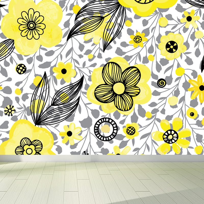 Soft Color Florentine Mural Wallpaper for Decoration Modern Living Room Wall Art Clearhalo 'Wall Decor' 'Wall Mural' 1807924