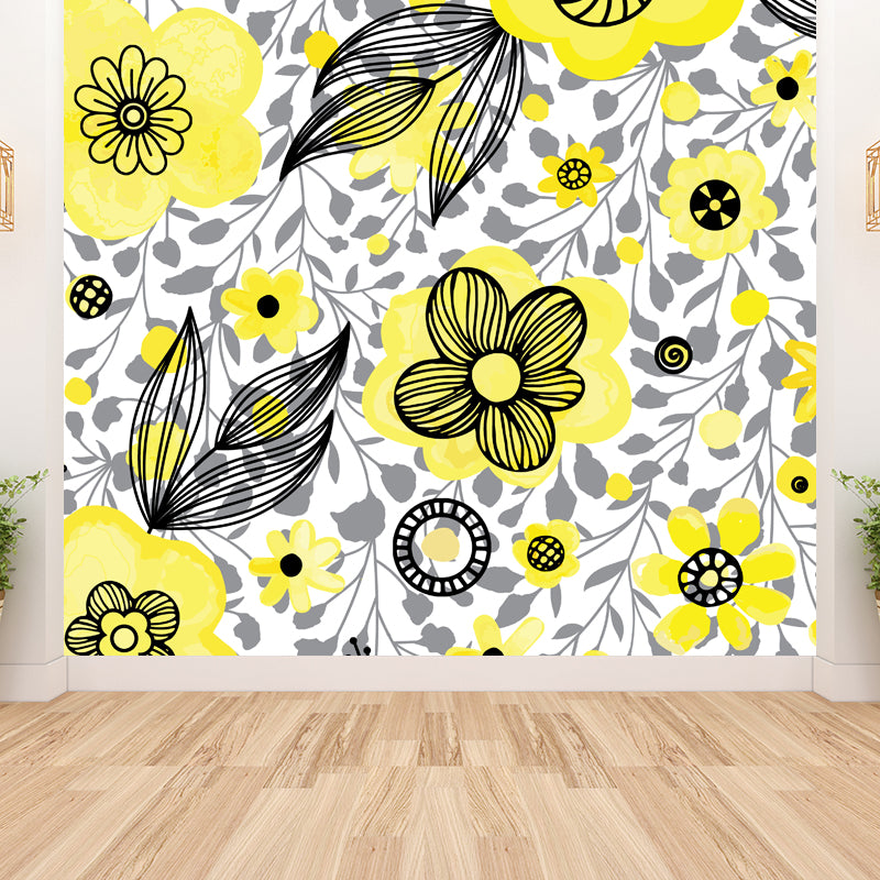 Soft Color Florentine Mural Wallpaper for Decoration Modern Living Room Wall Art Clearhalo 'Wall Decor' 'Wall Mural' 1807925