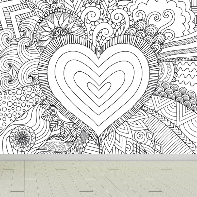 Soft Color Florentine Mural Wallpaper for Decoration Modern Living Room Wall Art Clearhalo 'Wall Decor' 'Wall Mural' 1807935