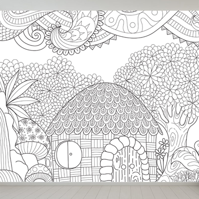 Soft Color Florentine Mural Wallpaper for Decoration Modern Living Room Wall Art Clearhalo 'Wall Decor' 'Wall Mural' 1807940