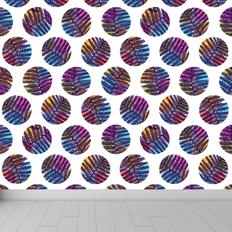 Contemporary Botanical Print Mural Decal Soft Color Dining Room Wall Covering, Custom Clearhalo 'Wall Decor' 'Wall Mural' 1807949