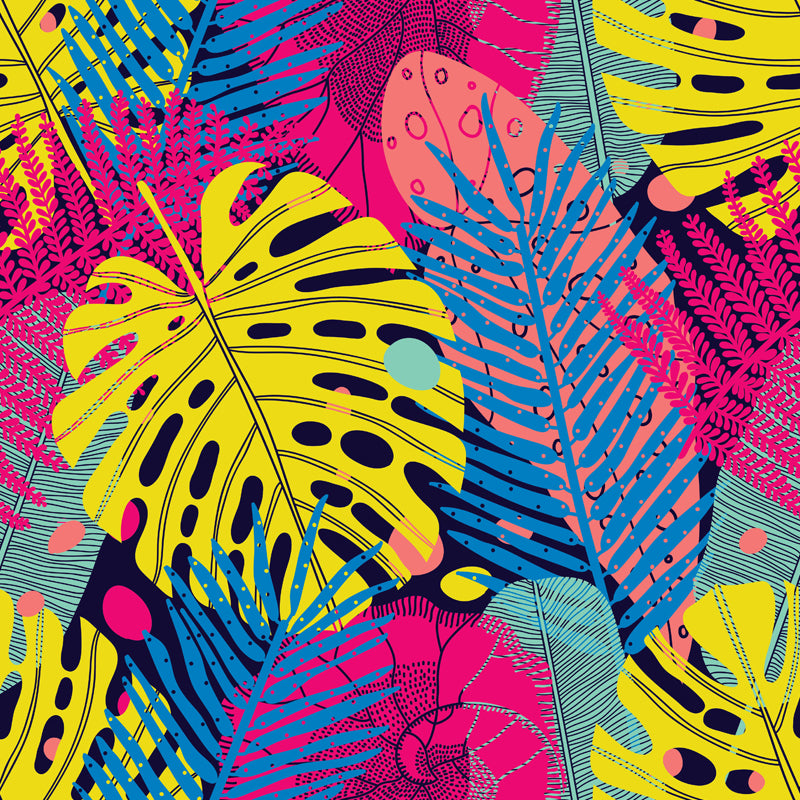 Contemporary Botanical Print Mural Decal Soft Color Dining Room Wall Covering, Custom Clearhalo 'Wall Decor' 'Wall Mural' 1807956