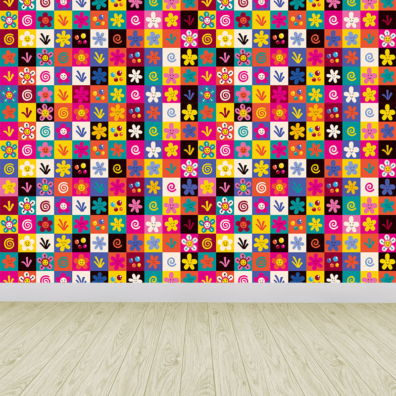 Contemporary Botanical Print Mural Decal Soft Color Dining Room Wall Covering, Custom Clearhalo 'Wall Decor' 'Wall Mural' 1807964