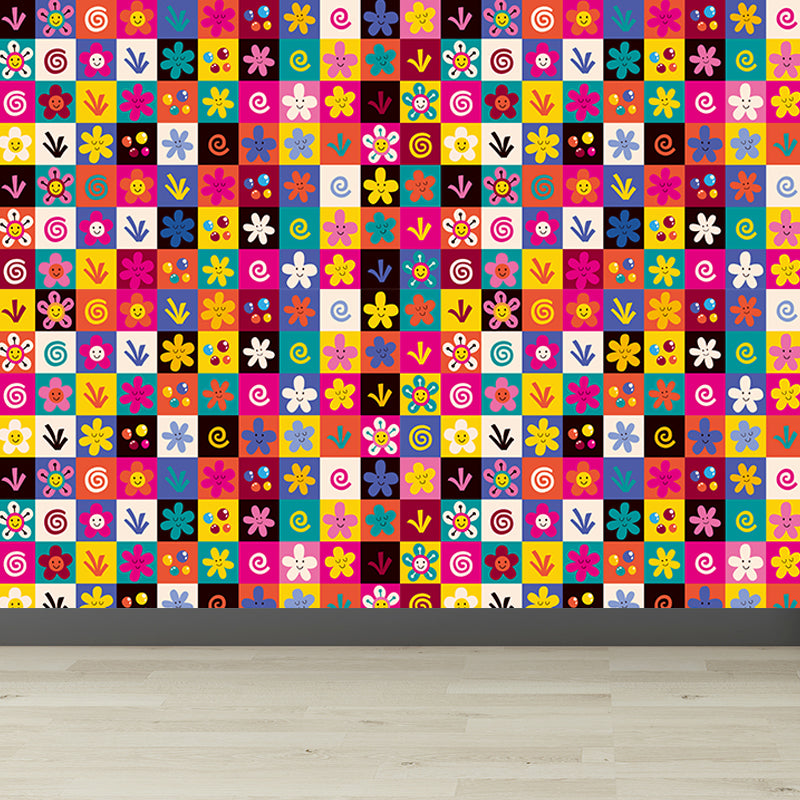 Contemporary Botanical Print Mural Decal Soft Color Dining Room Wall Covering, Custom Clearhalo 'Wall Decor' 'Wall Mural' 1807965