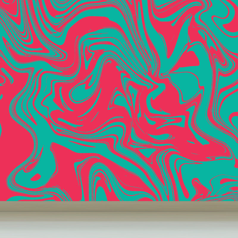 Modern Abstract Mural Wallpaper for Guest Room Customised Wall Decor in Pastel Color Clearhalo 'Wall Decor' 'Wall Mural' 1807989