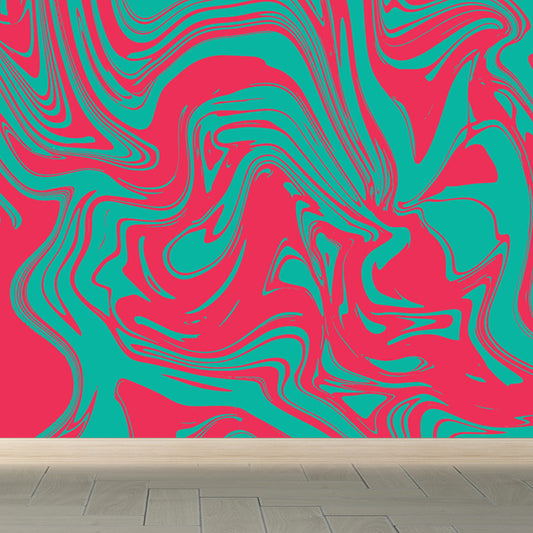 Modern Abstract Mural Wallpaper for Guest Room Customised Wall Decor in Pastel Color Clearhalo 'Wall Decor' 'Wall Mural' 1807990