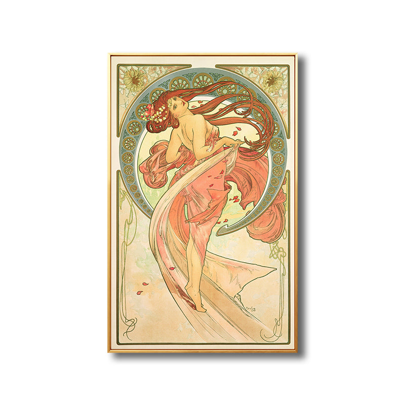 Art Nouveau Religion Canvas Pastel Color Painting Print Woman Wall Decor for Home - Clearhalo - 'Arts' - 'Canvas Art' - 1808176