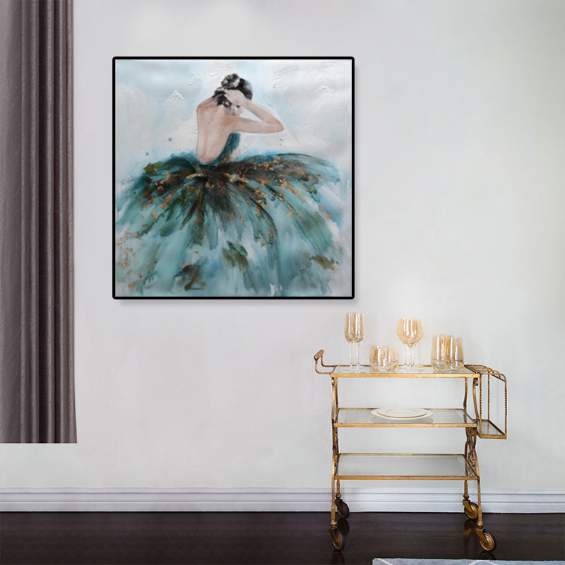 Glam Canvas Print Soft Color Dressing Girl Wall Art Decor, Multiple Sizes Available Clearhalo 'Arts' 'Canvas Art' 1808208
