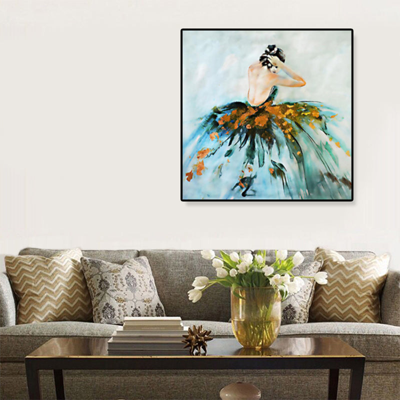 Glam Canvas Print Soft Color Dressing Girl Wall Art Decor, Multiple Sizes Available Clearhalo 'Arts' 'Canvas Art' 1808216