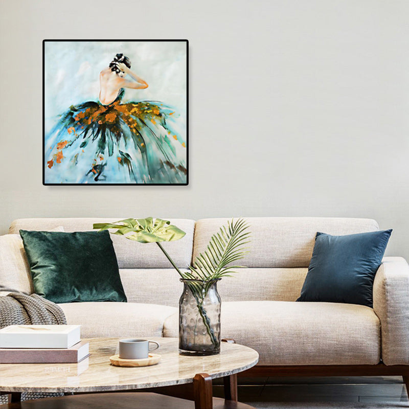 Glam Canvas Print Soft Color Dressing Girl Wall Art Decor, Multiple Sizes Available Clearhalo 'Arts' 'Canvas Art' 1808217