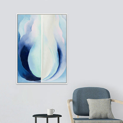 Blue Abstract Canvas Print Textured Contemporary Bedroom Wall Art, Multiple Sizes Blue Clearhalo 'Arts' 'Canvas Art' 1808223