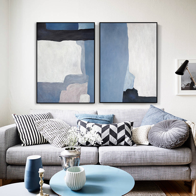 Illustration Watercolor Canvas Abstract Expressionism Textured Wall Art Decor in Light Color Clearhalo 'Arts' 'Canvas Art' 1808318