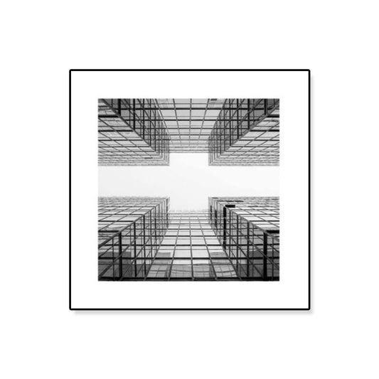 Grey Skyscraper Wall Art Architecture Contemporary Textured Canvas Print for Home Clearhalo 'Art Gallery' 'Canvas Art' 'Contemporary Art Gallery' 'Modern' Arts' 1808355