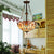 Bowl Ceiling Light Retro Style Stained Glass 3 Heads Semi Flush Ceiling Fixture for Bedroom Lighting Beige Clearhalo 'Ceiling Lights' 'Chandeliers' 'Industrial' 'Middle Century Chandeliers' 'Tiffany Chandeliers' 'Tiffany close to ceiling' 'Tiffany' Lighting' 180835