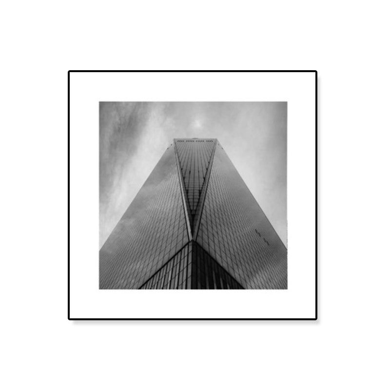 Grey Skyscraper Wall Art Architecture Contemporary Textured Canvas Print for Home Clearhalo 'Art Gallery' 'Canvas Art' 'Contemporary Art Gallery' 'Modern' Arts' 1808365