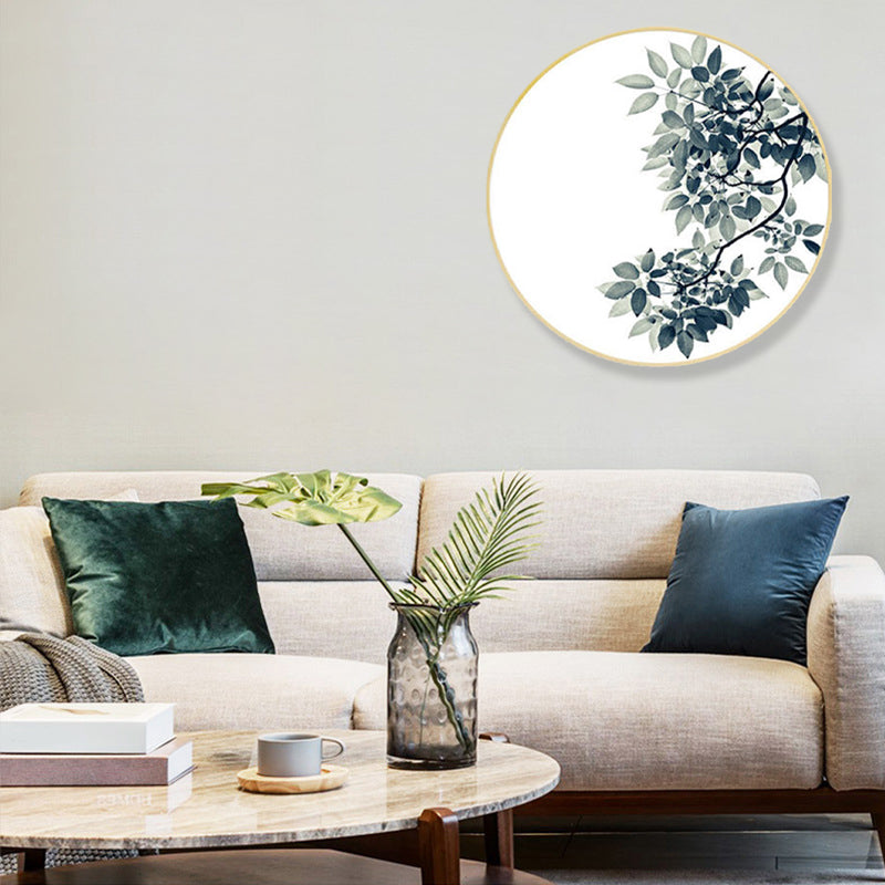 Illustration Leaves Wall Art Decor Pastel Color Modern Canvas Print for House Interior Clearhalo 'Art Gallery' 'Canvas Art' 'Contemporary Art Gallery' 'Modern' Arts' 1808380