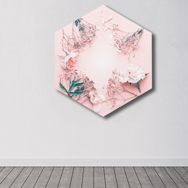 Contemporary Floral Design Art Print Girls Bedroom Wall Decor in Light Color, Textured Clearhalo 'Art Gallery' 'Canvas Art' 'Contemporary Art Gallery' 'Modern' Arts' 1808402