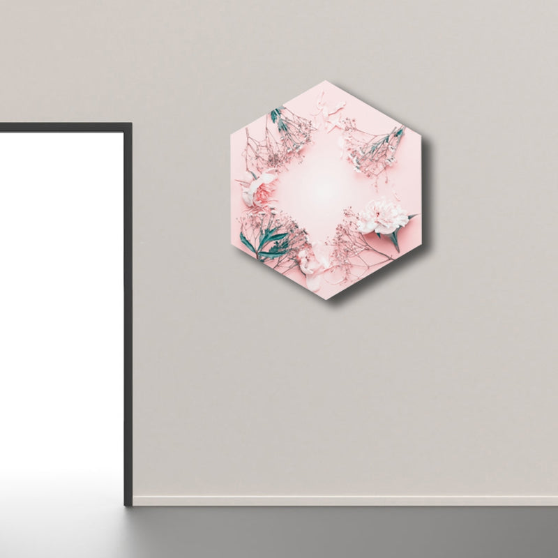 Contemporary Floral Design Art Print Girls Bedroom Wall Decor in Light Color, Textured Clearhalo 'Art Gallery' 'Canvas Art' 'Contemporary Art Gallery' 'Modern' Arts' 1808403