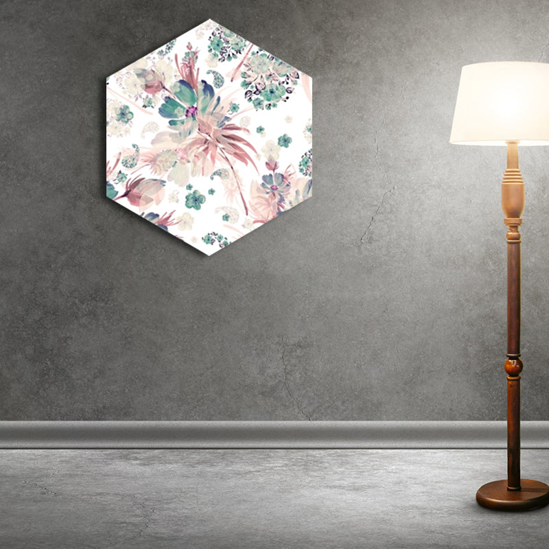 Contemporary Floral Design Art Print Girls Bedroom Wall Decor in Light Color, Textured Green Clearhalo 'Art Gallery' 'Canvas Art' 'Contemporary Art Gallery' 'Modern' Arts' 1808409