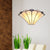 Scalloped Wall Lamp Traditional 2 Lights Stained Glass Wall Sconce Light with Flared Shade Beige Clearhalo 'Industrial' 'Middle century wall lights' 'Tiffany wall lights' 'Tiffany' 'Wall Lamps & Sconces' 'Wall Lights' Lighting' 180840