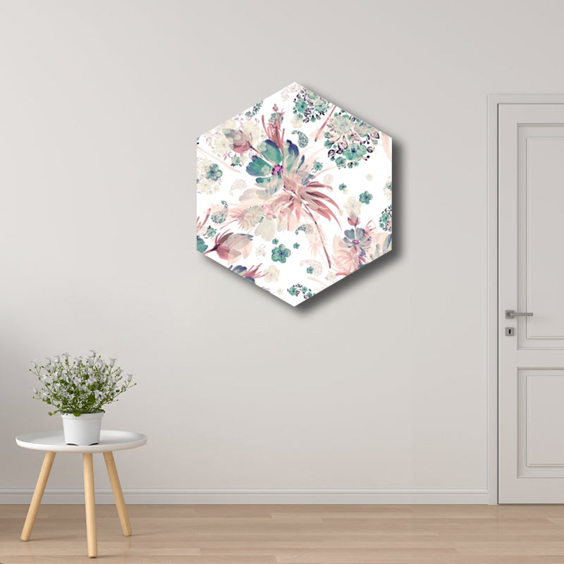 Contemporary Floral Design Art Print Girls Bedroom Wall Decor in Light Color, Textured Clearhalo 'Art Gallery' 'Canvas Art' 'Contemporary Art Gallery' 'Modern' Arts' 1808411