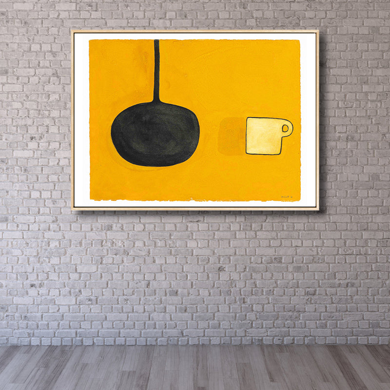 Nordic Still Life Stuff Canvas House Interior Wall Art Print in Pastel Color, Sizes Optional Yellow Clearhalo 'Arts' 'Canvas Art' 1808420