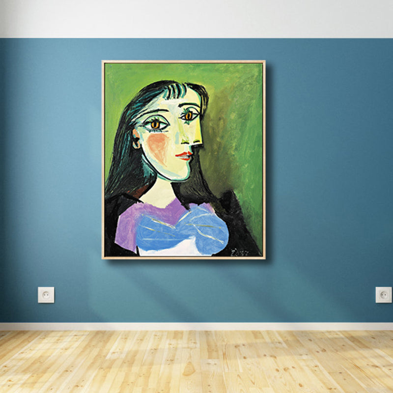 Fauvism Picasso Woman Portrait Painting Pastel Textured Canvas Art for Living Room Clearhalo 'Arts' 'Canvas Art' 1808434