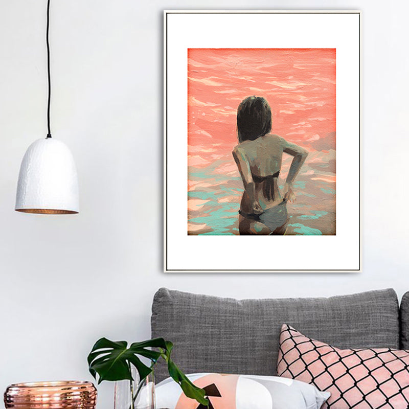 Soft Color Figure Painting Canvas Textured Wall Art Print for Home, Multiple Size Options Clearhalo 'Arts' 'Canvas Art' 1808448