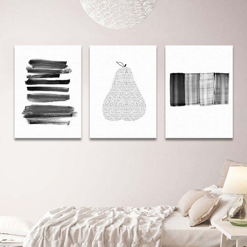 Peculiar Graphic Paintings Art Print Abstract Expressionism Canvas Wall Decor, Set of 3 Clearhalo 'Arts' 'Canvas Art' 1808459