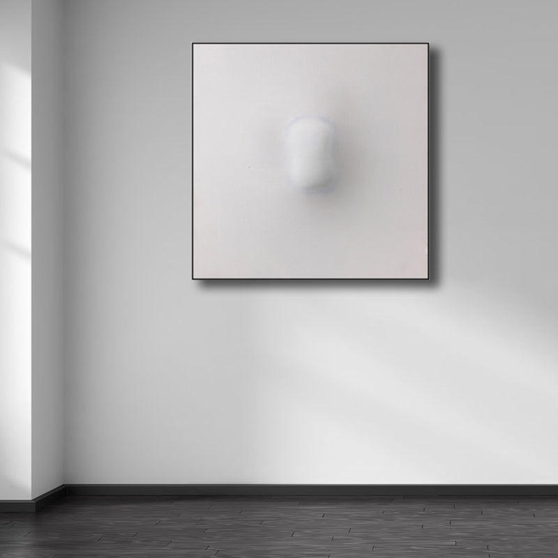 Pastel Color Abstract Wrapped Canvas Textured Scandinavian Living Room Wall Art Decor White Clearhalo 'Arts' 'Canvas Art' 1808507