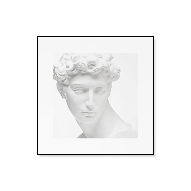 Minimalist Ancient Human Sculpture Canvas Light Color Textured Wall Art for Home Clearhalo 'Arts' 'Canvas Art' 1808538