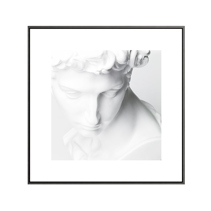 Minimalist Ancient Human Sculpture Canvas Light Color Textured Wall Art for Home Clearhalo 'Arts' 'Canvas Art' 1808545