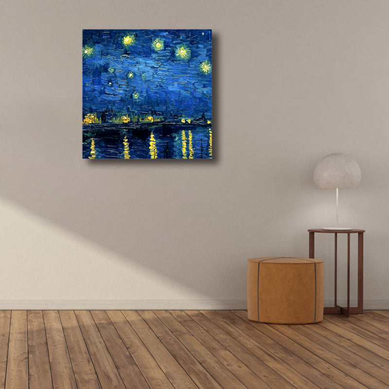 Van Gogh Nature Scenery Painting Traditional Canvas Wall Art Print in Soft Color Clearhalo 'Art Gallery' 'Canvas Art' 'Traditional' Arts' 1808548