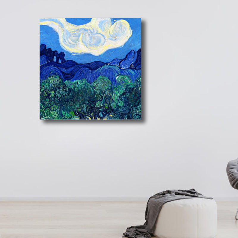 Van Gogh Nature Scenery Painting Traditional Canvas Wall Art Print in Soft Color Green Clearhalo 'Art Gallery' 'Canvas Art' 'Traditional' Arts' 1808553