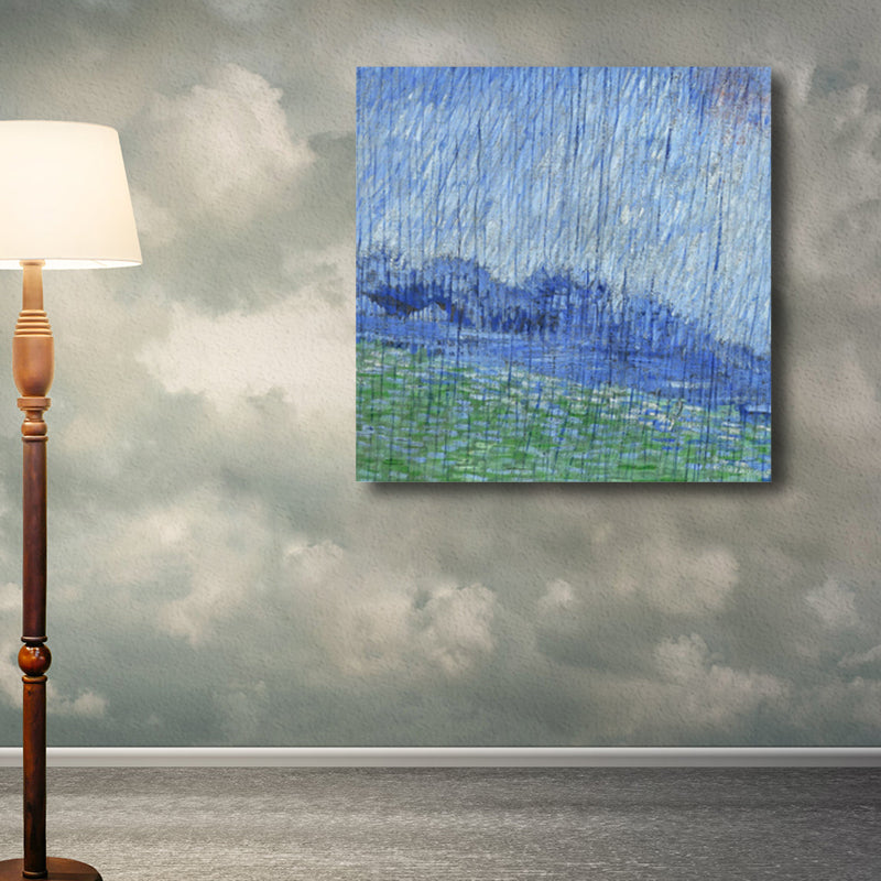 Van Gogh Nature Scenery Painting Traditional Canvas Wall Art Print in Soft Color Purple Clearhalo 'Art Gallery' 'Canvas Art' 'Traditional' Arts' 1808557