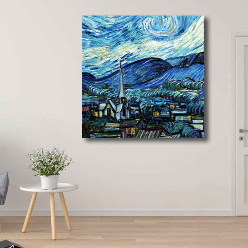 Van Gogh Nature Scenery Painting Traditional Canvas Wall Art Print in Soft Color Clearhalo 'Art Gallery' 'Canvas Art' 'Traditional' Arts' 1808562