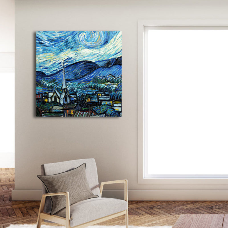 Van Gogh Nature Scenery Painting Traditional Canvas Wall Art Print in Soft Color Clearhalo 'Art Gallery' 'Canvas Art' 'Traditional' Arts' 1808563