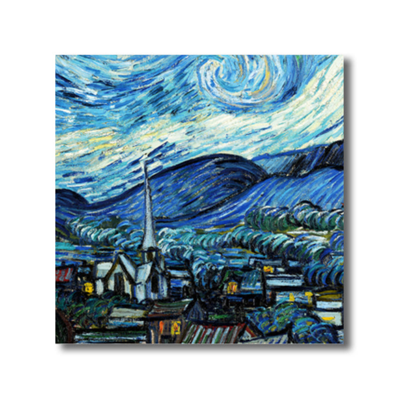 Van Gogh Nature Scenery Painting Traditional Canvas Wall Art Print in Soft Color Clearhalo 'Art Gallery' 'Canvas Art' 'Traditional' Arts' 1808564