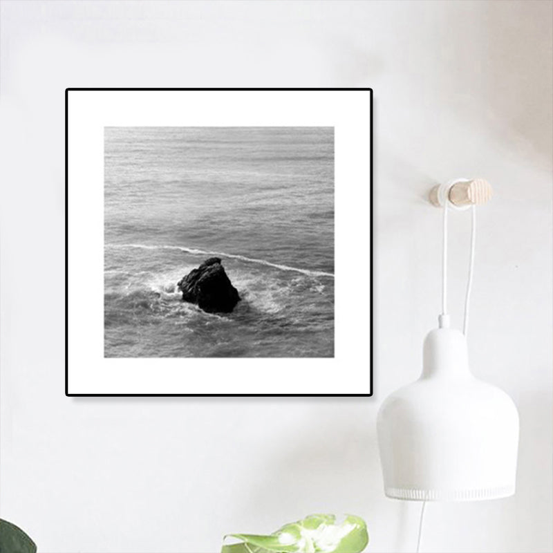 Photograph Ocean Canvas Print Dark Color Modern Wall Art Decor for House Interior Clearhalo 'Art Gallery' 'Canvas Art' 'Contemporary Art Gallery' 'Modern' Arts' 1808584