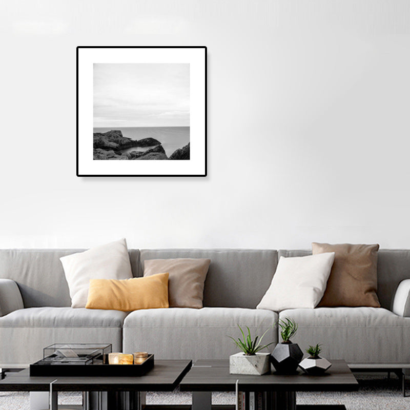 Photograph Ocean Canvas Print Dark Color Modern Wall Art Decor for House Interior Clearhalo 'Art Gallery' 'Canvas Art' 'Contemporary Art Gallery' 'Modern' Arts' 1808593
